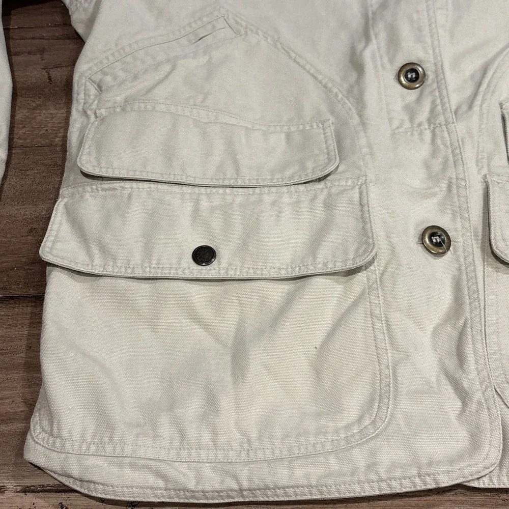 VTG Limited American Womens Large‎ Hunting Barn Coat Jacket Beige Button Pockets